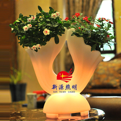 LED luminous flower pots / hotel / bar / entertainment club LED decorated with flower pots, flower pots
