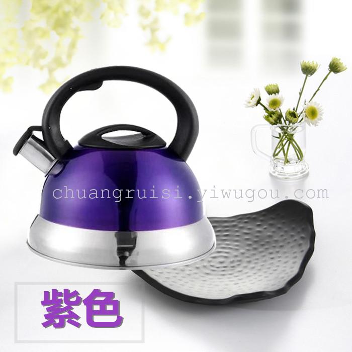 一个起卖 彩色欧式平底鸣音水壶 热卖