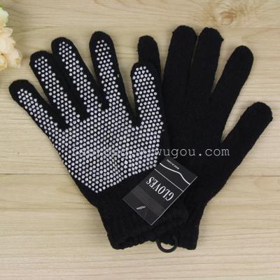Plastic gloves gloves white white dot dot men gloves gloves