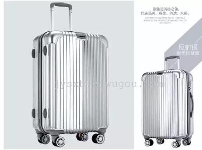 ABS+PC zipper three-piece suitcase with pull rod box with brake wheel