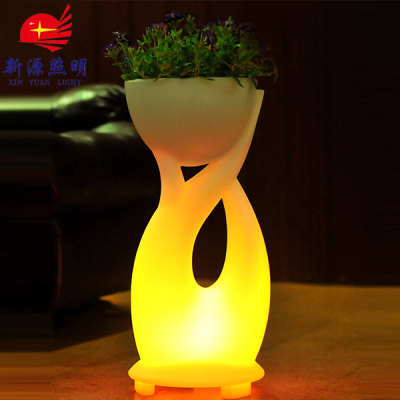 Hotel LED outdoor garden lamp luminous plastic flowerpot