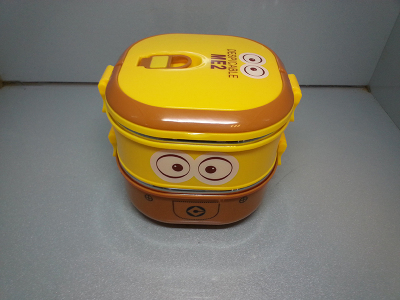 Stainless steel square minion lunch box color express lunch box insulation food grid