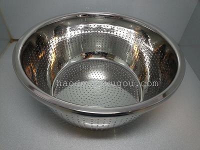 Stainless steel thickened large side drain basin tapping thickened asphalt water filter basin rice sieve sink fruit basin