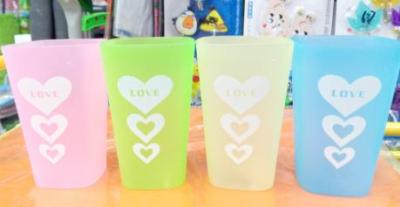 Frosted square cup, water cup, toothbrush cup, plastic mouthwash cup, creative thickening square cup