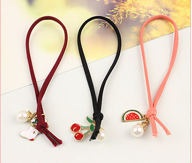 South Korea hair hair ring Tousheng rubber fruit Christmas pendant rope 21 hair accessories