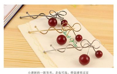 South Korean cherry bow tie clip 25