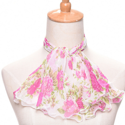 The new chiffon ceremonial small square scarf colorful small pieces of wood ear qiao its silk scarf.