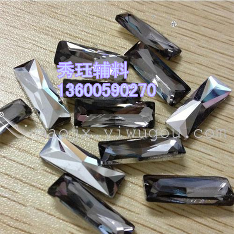 异型异形钻 5*10星面长条高品质服装饰品配件