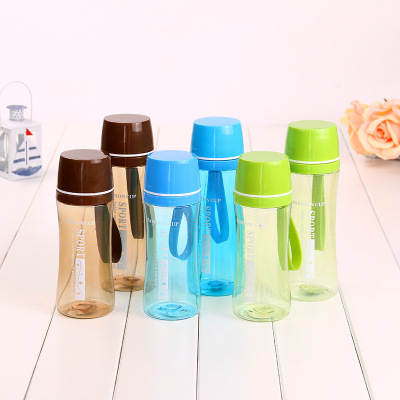 High quality PC transparent color cup fashion sports bottle convenient portable