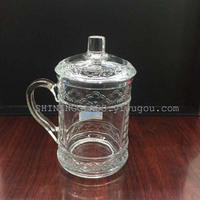 Genuine before the cup with transparent heat-resistant glass thick tea cup with lid boxed special offer