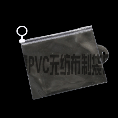 PVC zippered stationery bag zippered ear bag data bag transparent storage bag