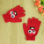 Winter children's gloves acrylic printing five fingers gloves for wholesale