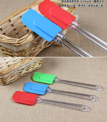 New transparent handle silicone butter spatula.