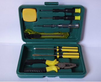 9 piece set of basic maintenance group sets of household tools