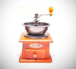 Honggu copper bowl ladder coffee mill wood coffee mill