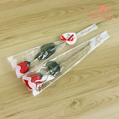 Single simulation rose wedding Valentine's Day gift roses love printed bag