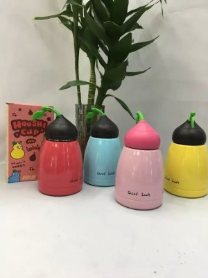 Creative. Jelly Color, Leaf Rope Holding Gourd Thermos Cup. 300ml Sweet Vacuum Cup
