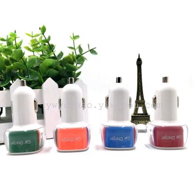 Color jelly car charger dual USB smart car phone charger