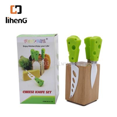 The company sells and exports 4 sets of business gift sets of oak cheese set cheese knife and cutting board