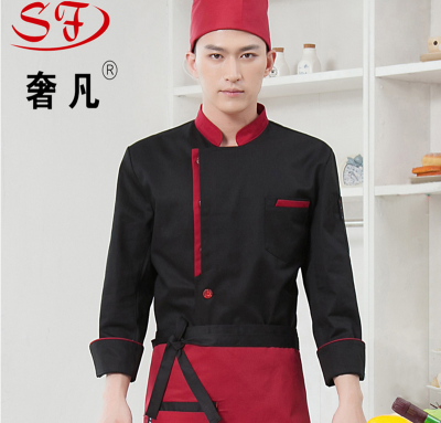 Hotel chef service chef clothing autumn and winter long male bakery chef service