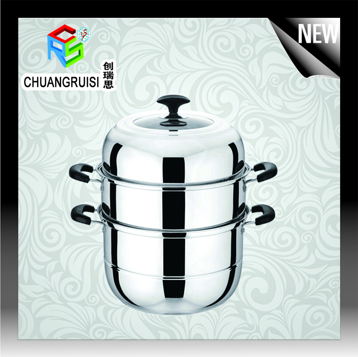 一个起卖 不锈钢三层蒸锅  电磁炉 煤气灶通用