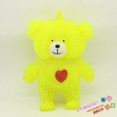 Cute baby bear bounce ball flash ball toy baby toys wholesale