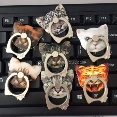 The new mobile phone cartoon cat ring support bracket 360 rotary lazy Taobao explosion models of creative support