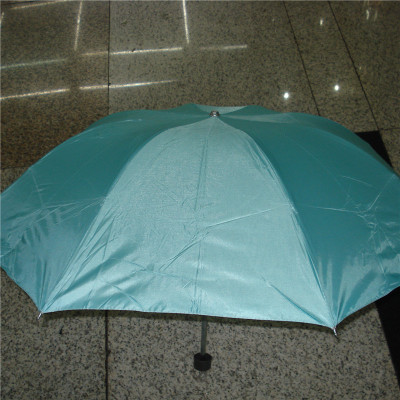 Fresh Triple Folding Umbrella Umbrella Silver Glue Super Strong Sun Protection Umbrella Practical Advertising Umbrella