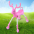 Children slide Walker ride on-pink cartoon deer 318