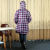 Waterproof Fleece-Lined Overclothes Adult Convenient Zipper Formal Dressing Creative Hooded Long Sleeve Windcheater