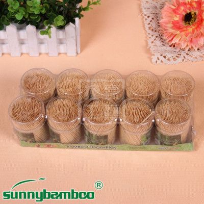 Disposable toothpicks tasteless green creative bottle bamboo toothpicks colored boxes of toothpicks