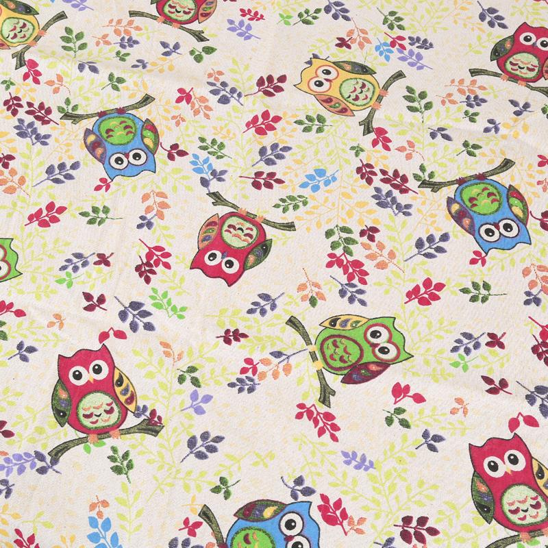 动物图案印花布 棉麻面料