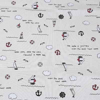 Factory direct sale sailboat pattern linen printing cloth
