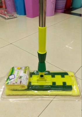 Mop Genuine Flat Mop Telescopic Wet and Dry Dual-Purpose Wooden Floor Mop Microfiber Large Mop