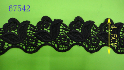 Accessories lace lace water soluble embroidery polyester black bar code