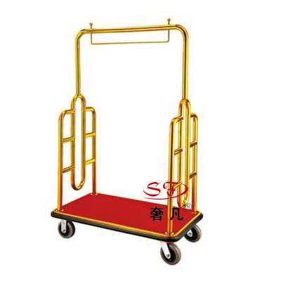 Where the luxury hotel supplies luxury flat luggage cart