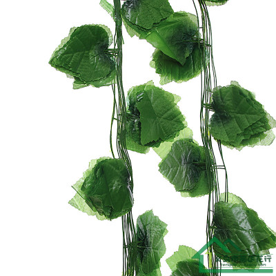 The grape leaf leaves green rattan decorative ceiling layout false