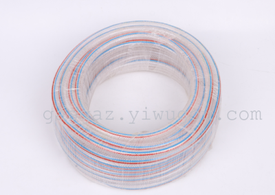 Tube skin pipe plastic tube transparent red and blue two strip line gas hose.