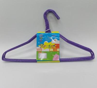 517 PVC Coated Hanger Wholesale Clothes Hanger Wet and Dry Clothes Support with Hook Iron Household Adult Hanger