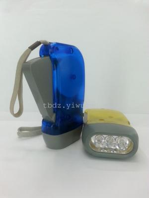 Hot selling hand pressure lamp, LED plastic torch, hand lamp, environmental torch