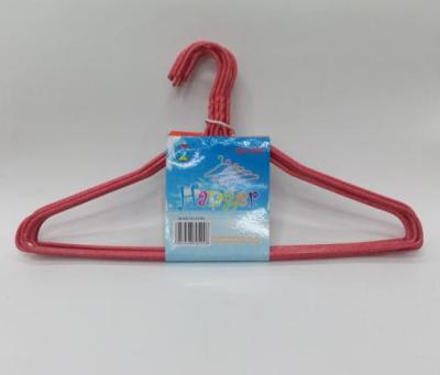 10 PCs Thickened Plastic Coated Adult Iron Hanger Clothes Hanger Plastic Coated Iron Wire Adult Hanger 0524