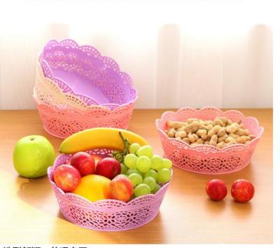 Fruit Plate Pattern European Candy Plate Melon and Fruit Storage Tray Dried Fruit Tray Multi-Functional Kitchen Storage Box Tray Small Size