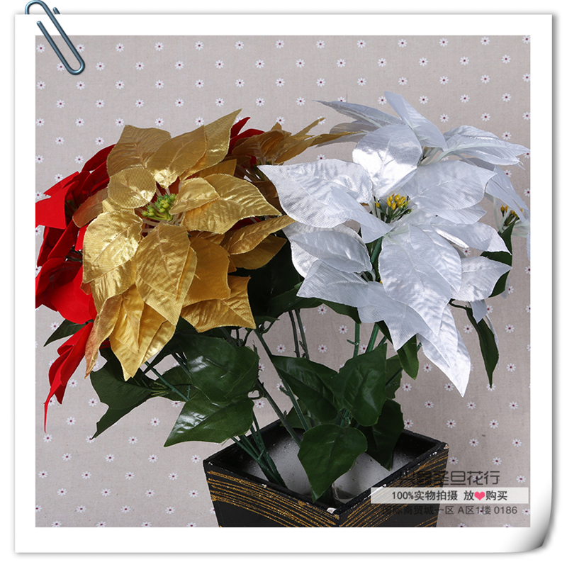 金葱 带边 布艺欧式装饰花假花 仿真花