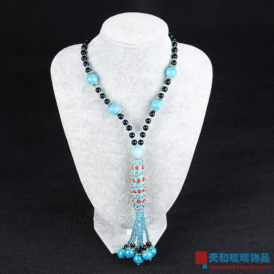 Fashion Nepal Long Necklace name family style hand bead chain