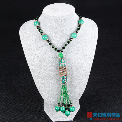 Fashion handmade beads hanging chain length of Nepal Necklace