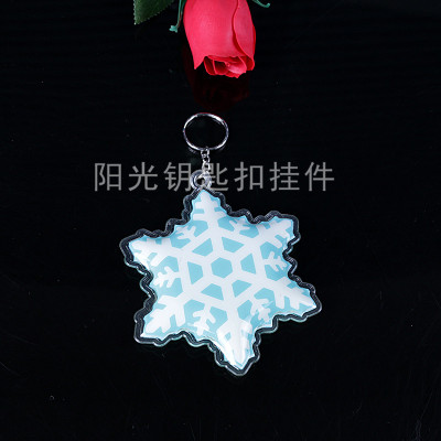 Christmas promotional gifts cute cartoon PVC key button small gift Pendant