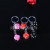 Hot key ring fashion multi - color point drill resin dice key ring pendant manufacturers direct sales