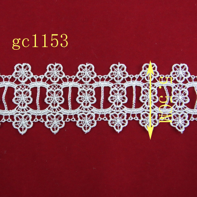 Lace, lace, embroidery, water soluble lace, bar code, polyester lace