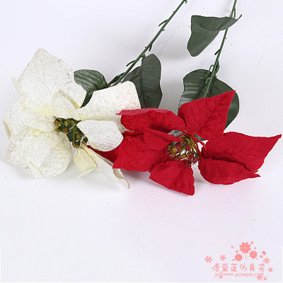 The Christmas flower single Christmas Poinsettia flower bouquet decoration activities