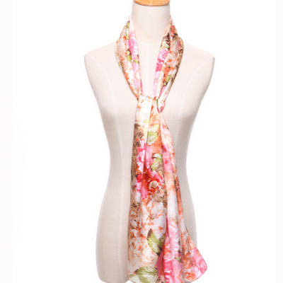 Silk scarves with floral print scarves for summer wear.